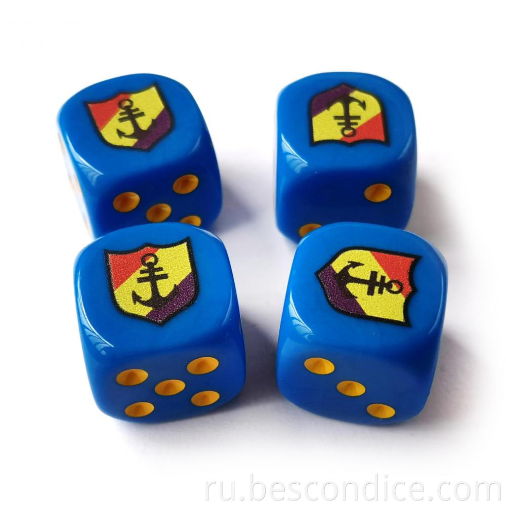 16mm Dots Dice Customized Printing On 6th Side